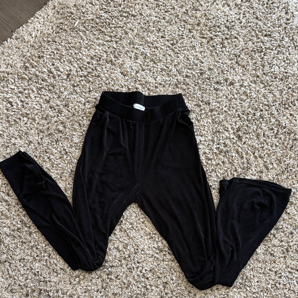 lovepoem High-Rise Black Wide Leg Pants